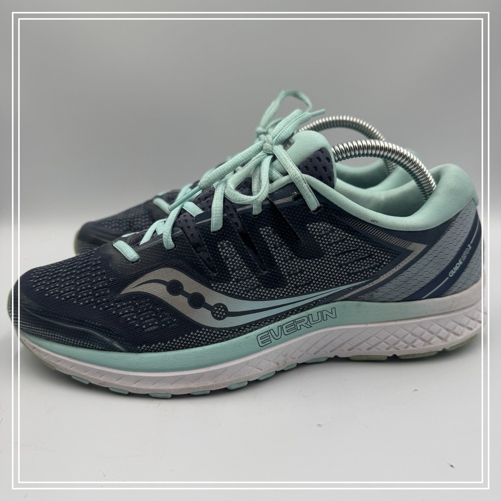 Womens Saucony Guide ISO 2 Aqua Blue Slate Running Shoes S10464-1 Size 10